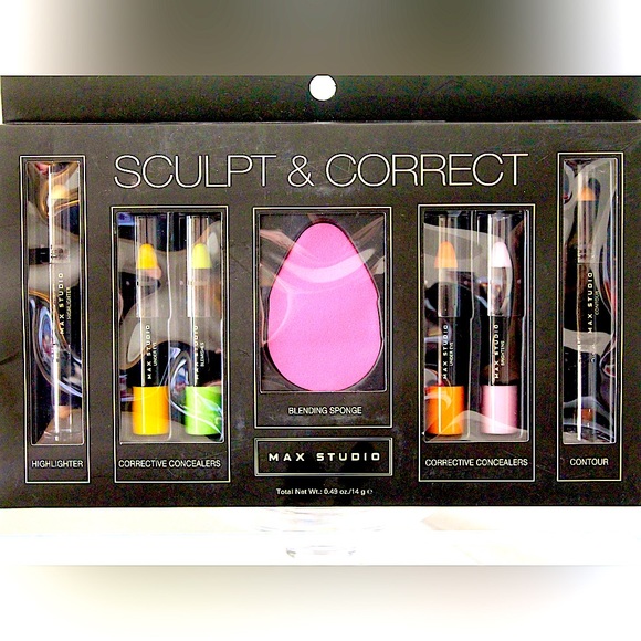 MAX STUDIO SCULPT & CORRECT HIGHLIGHTER CONCEALERS CONTOUR SET DESIGNED USA - Picture 1 of 5
